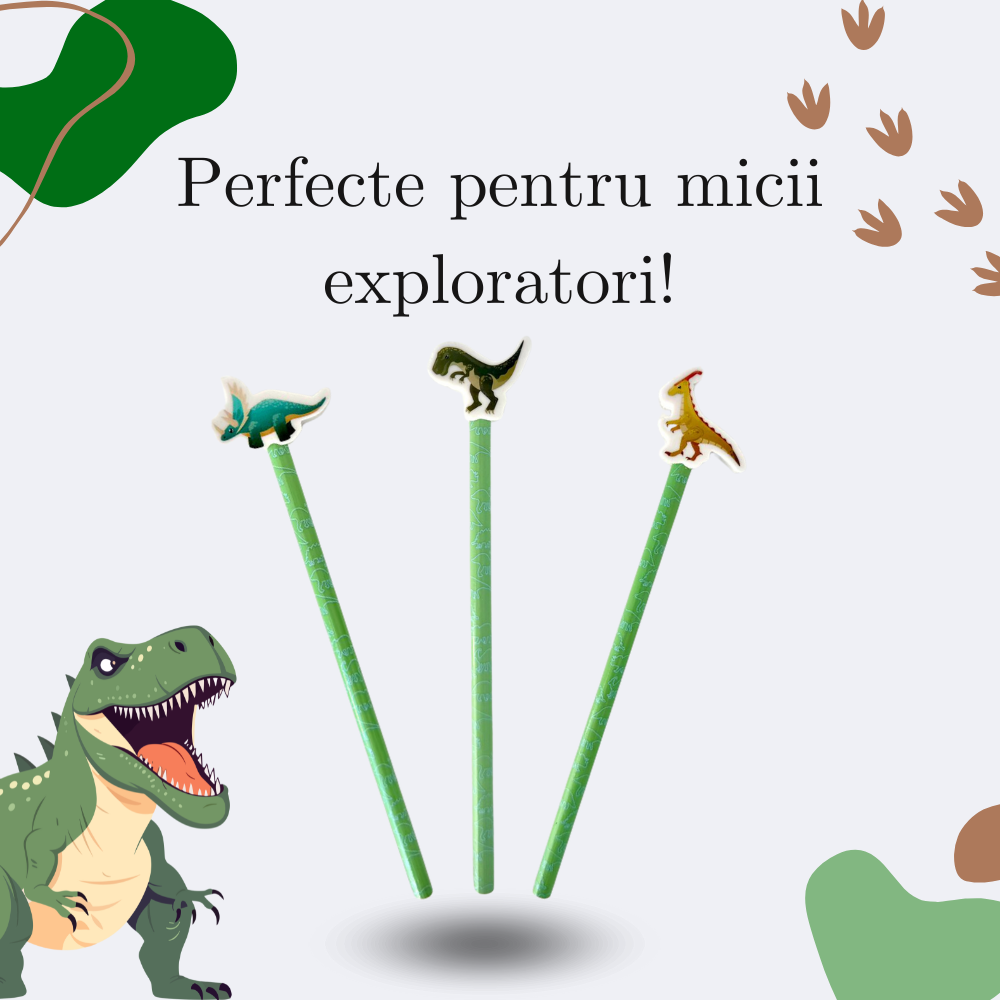 3 Creioane Magice cu Dinozauri