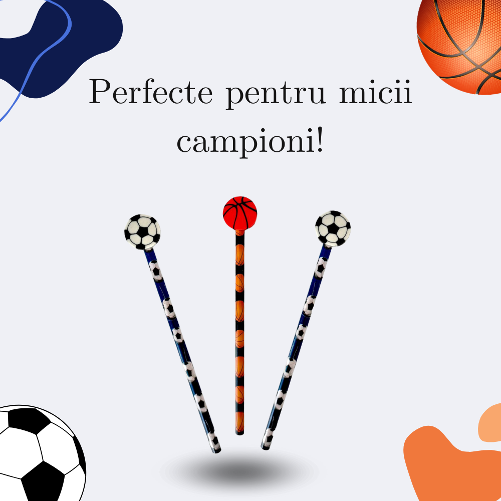 3 Creioane Magice Cu Fotbal / Basket