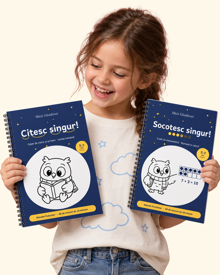 Caietele „Citesc singur!” și „Socotesc singur!” pentru clasa pregătitoare